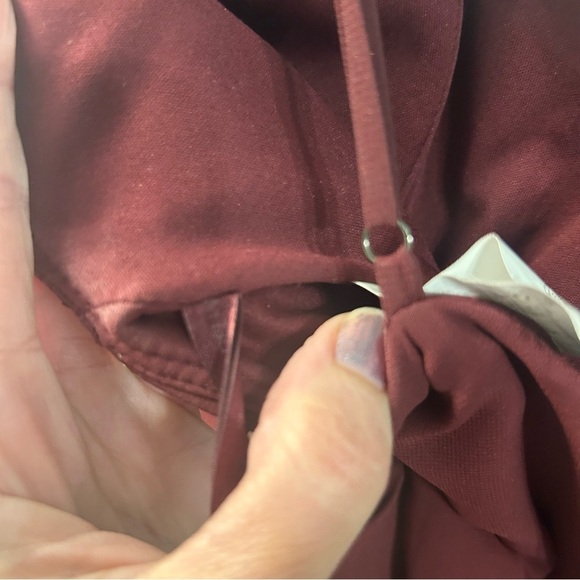 Mori Lee Maroon Maxi Gown with Spaghetti Straps Size 8 NEW prom wedding event - Picture 12 of 12